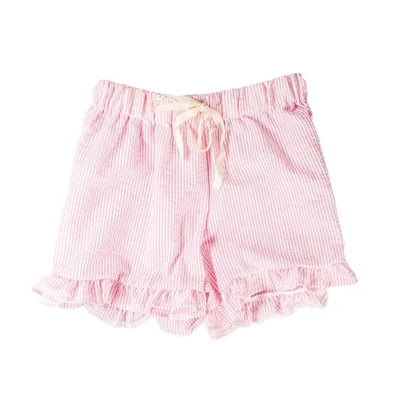 Skylar Ruffle Shorts-Pink