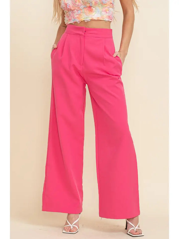 Pretty Pleats Pink Pants