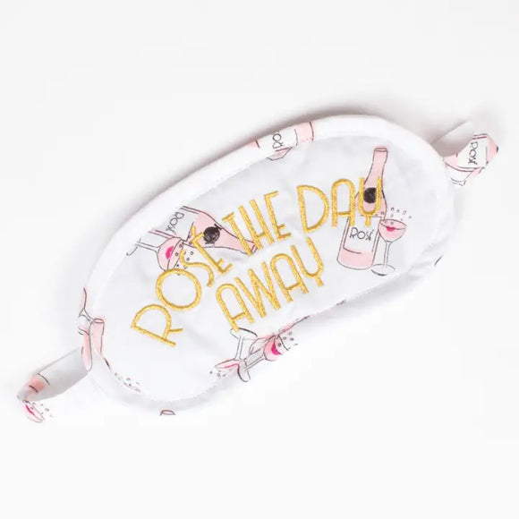 Eye Mask- Champagne-  Rose' the day away