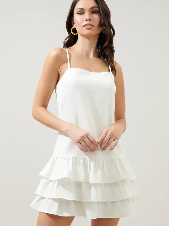 Sarai Ruffle Layer Mini Cami Dress