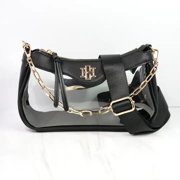 Cassidy Clear Crossbody Black