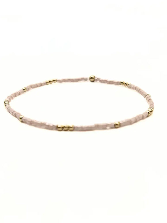 2MM NEWPORT PALE PINK GOLD FILLED WATERPROOF BRACELET