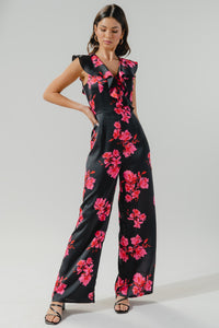 Jezabelle Satin Surlice Jumpsuit