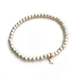 Luxe Cross Bracelet No. 4 in White