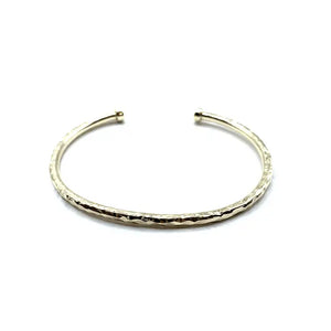 14k Gold Hammered Cuff