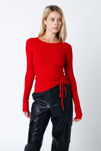 Red Ruched Top