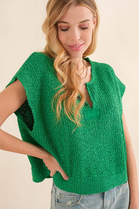 Averie Summer Sweater in Green