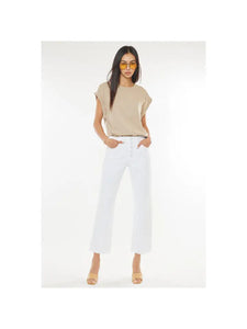 Crisp Straight Leg Jeans- IN White