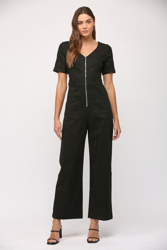Banded Black Jumpsuit