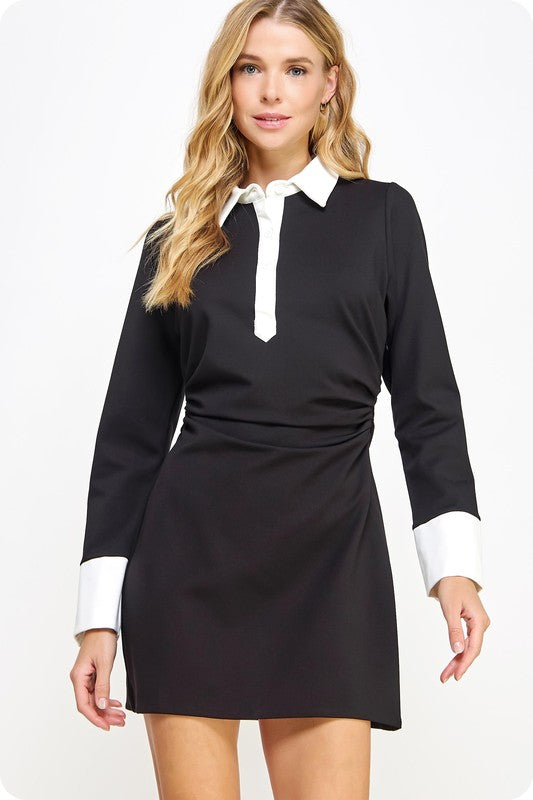 Sport Day Dress in Black & White