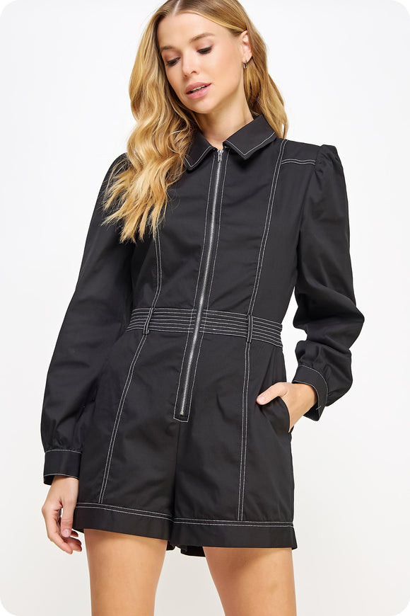 Reighlee Romper in Black