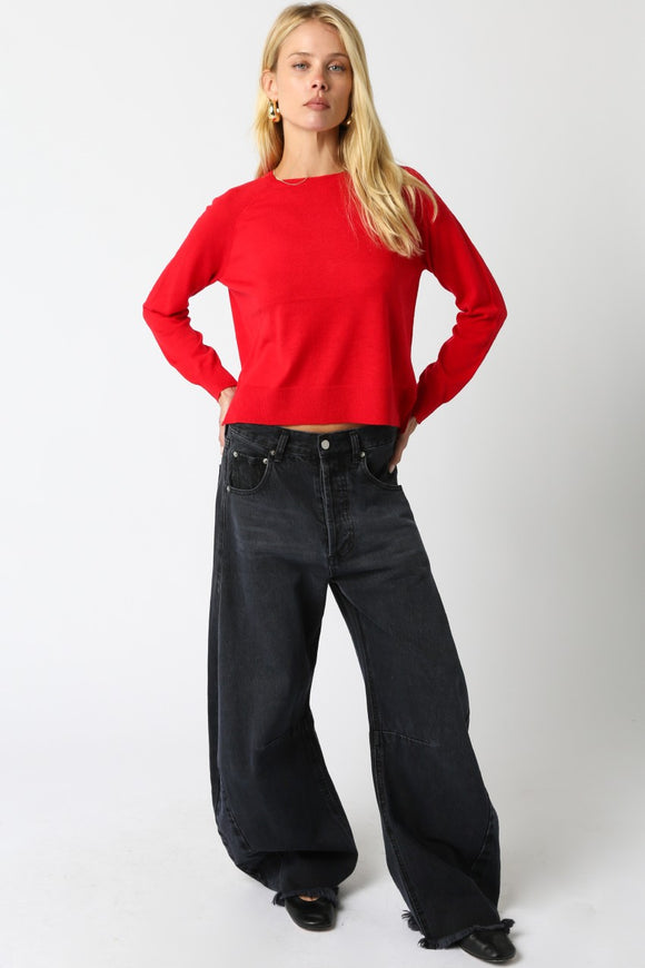 Natalie Sweater in Red