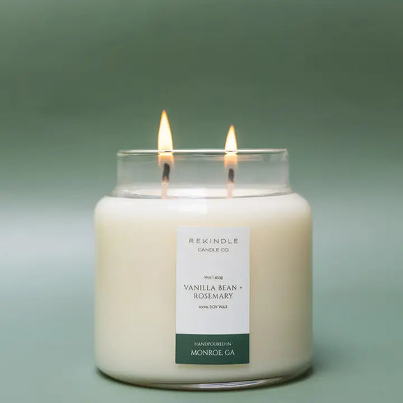 Vanilla Bean Rosemary 16 oz Soy Candle
