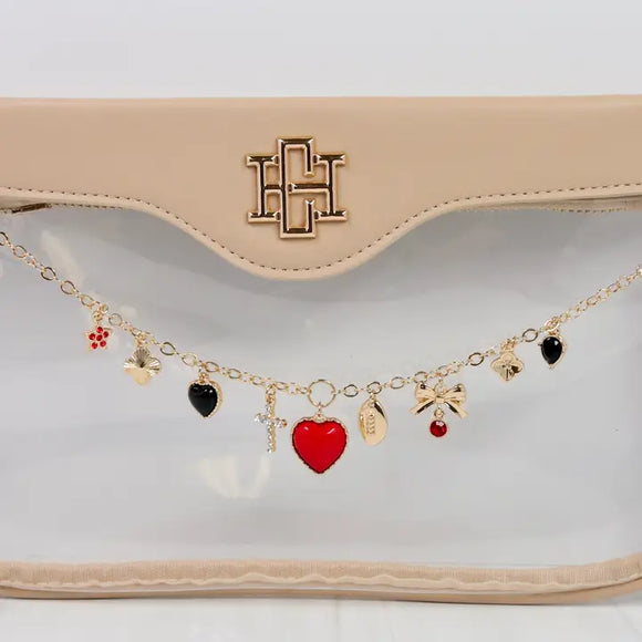 Avery Bag Chain- Red & Black