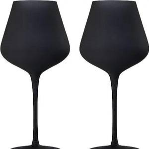 Matte Black Wine Glasses