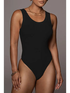 Seemingly Sleek Bodysuit in Black