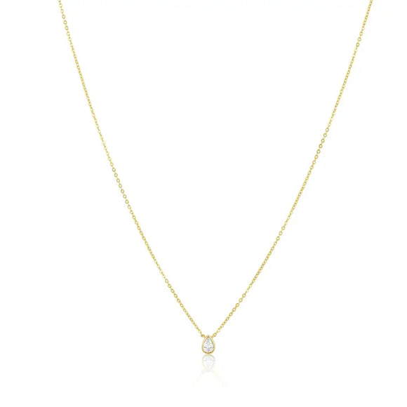 Christie Cz Necklace in Gold