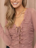 Mesha Top in Ash Rose