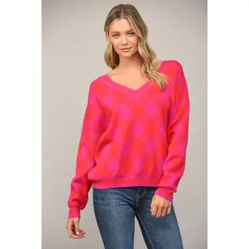 Preppy Pink Sweater