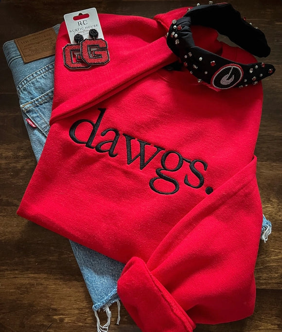 Dawgs. Sweatshirt in Red