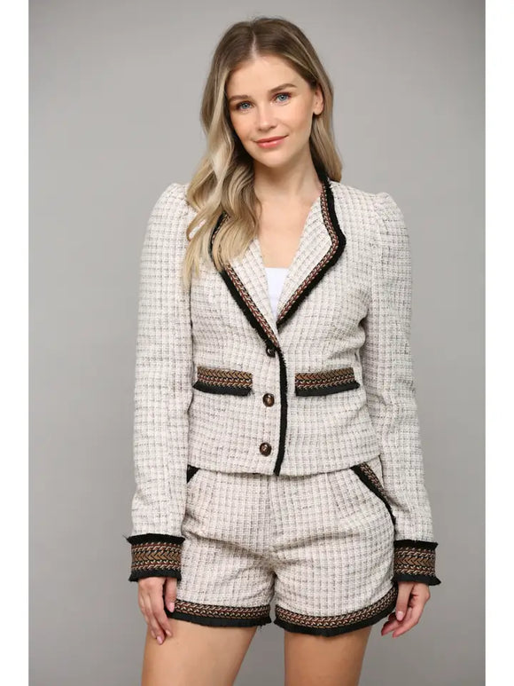 Strictly Business Tweed Shorts