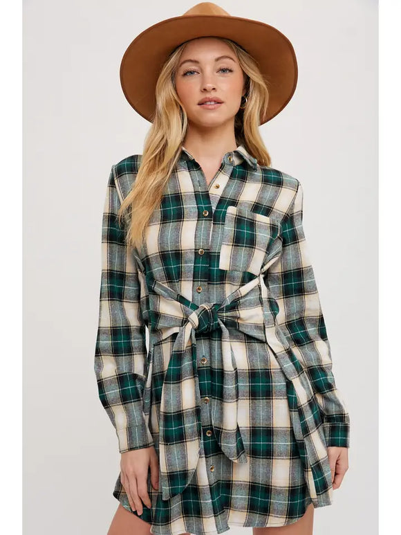 Skater Girl Plaid Tie Dress