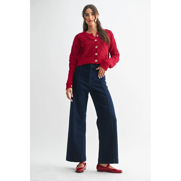 Crimsley Cardigan in Red