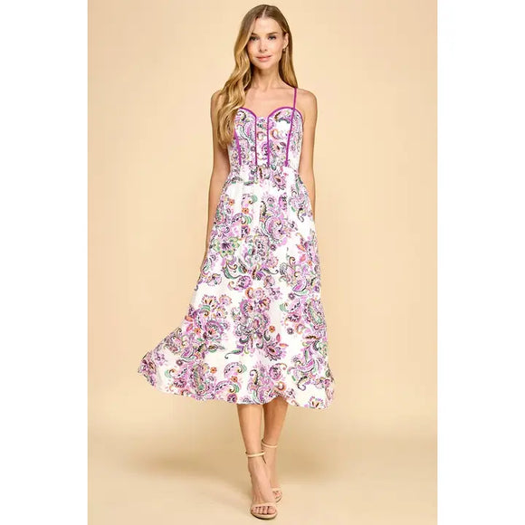 Paisley Park Midi Dress