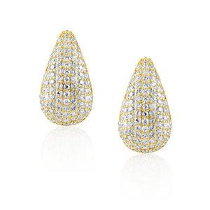 Celine Cz Raindrop Earring Gold