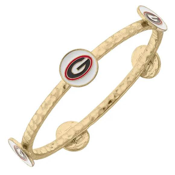 Georgia Bulldogs Enamel Claudia Bangle Blk/Red