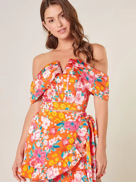 Waverly Floral Maude off the shoulder Top