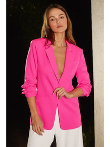 Keep it Classic Blazer in Hot Pink