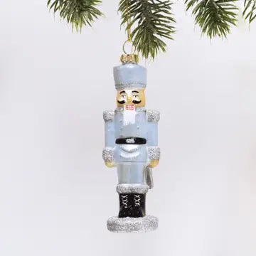 Glass Ornament Blue Nutcracker