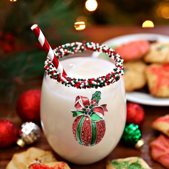 Christmas Ornament Stemless Wine Glass