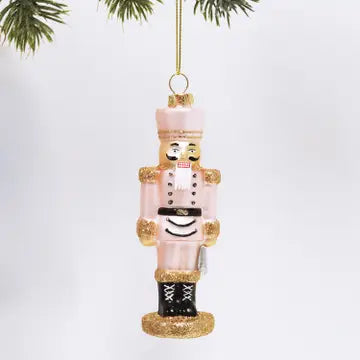 Glass Ornament Pink Nutcracker