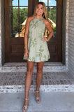 Trapez High Neck Mini Dress