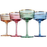 Individual Vintage Pastel Coupe Glasses- Assorted Colors- sold Individually