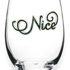 Nice Jeweled Stemless Wine Glass