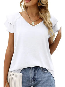 Double Flutter Short Sleeve Tshirt