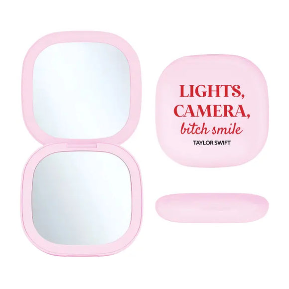 Led Compact Mirror (Pink) - Lights, Camera - Taylor Swift