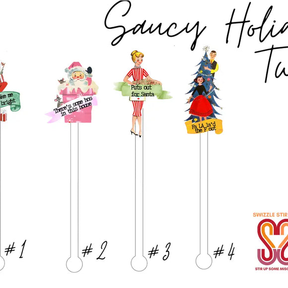 Saucy Vintage Holiday Stir Stixs