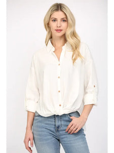 Tabby Top in Off White