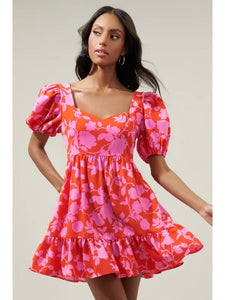 Palmas Cherry Evy Sweetheart Mini Dress