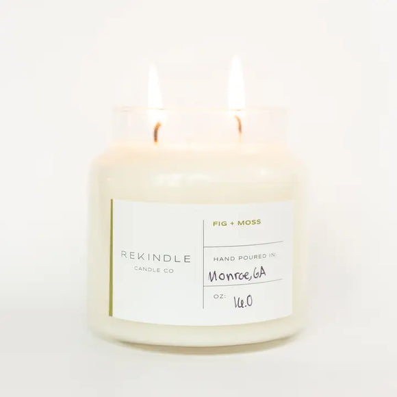 Fig + Moss Cotton Wick 16 oz.Soy Candle