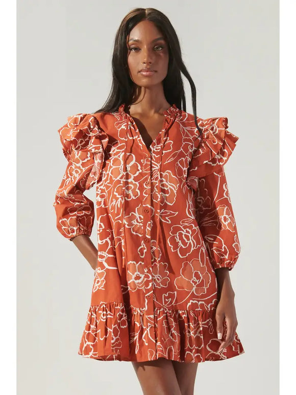 Sammy Marmalade Ruffle Dress