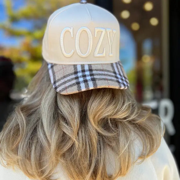 Cozy Flannel Plaid Hat