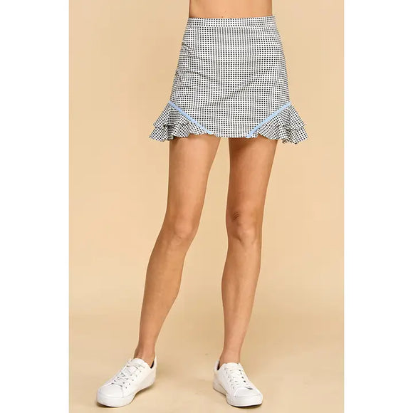 Zoey Gingham Athleisure Skort