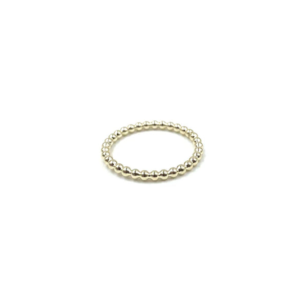 Resort Collection Gold Small Round Stone Ring- Sz 8