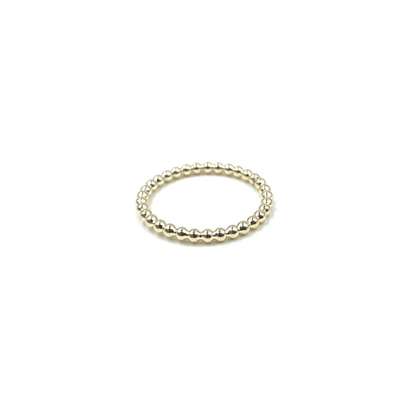 Resort Collection Gold Small Round Stone Ring- Sz 6