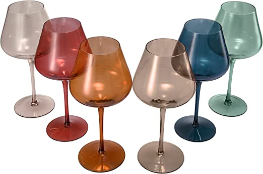 Individual Tonal Collection 20 oz. Wine Glasses- Assorted Colors